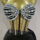Goddess Glow Crystal Corset Mini Dress
