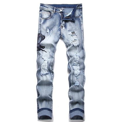 Snake Print Jeans