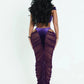 Velvet  Ruches Skirt Set