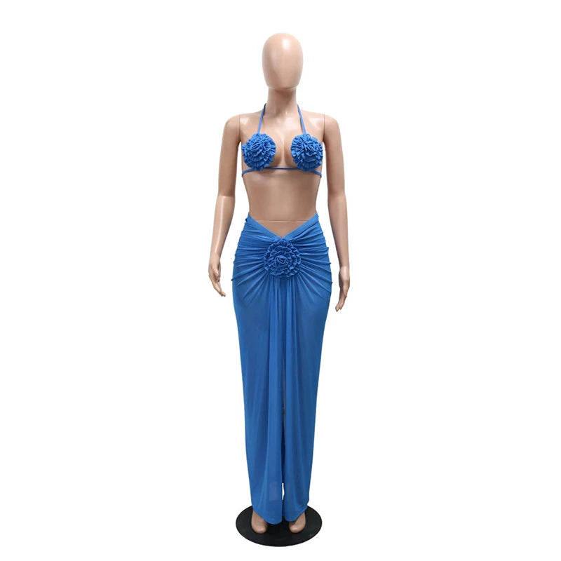 3D Flower Bikini Set