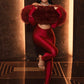 Girlfriend Furry Shawl Jumpsuit