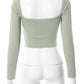 Love me  Long Sleeve Crop Top - NawdeX