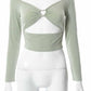 Love me  Long Sleeve Crop Top - NawdeX