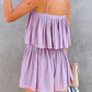 Ruched Spaghetti Strap Romper - NawdeX