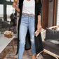 Open Front Long Sleeve Coat - NawdeX
