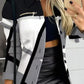 Printed Button Up Zip Detail Shacket - NawdeX