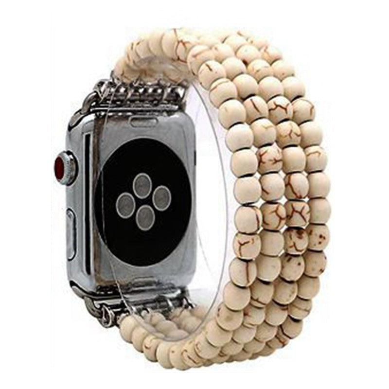 Beaded Jewelry Four Row Pearl Onyx Strap - NawdeX