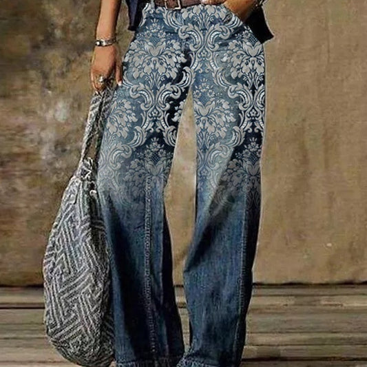 Diagonal Cloth  3D Pattern Casual Jeans - NawdeX