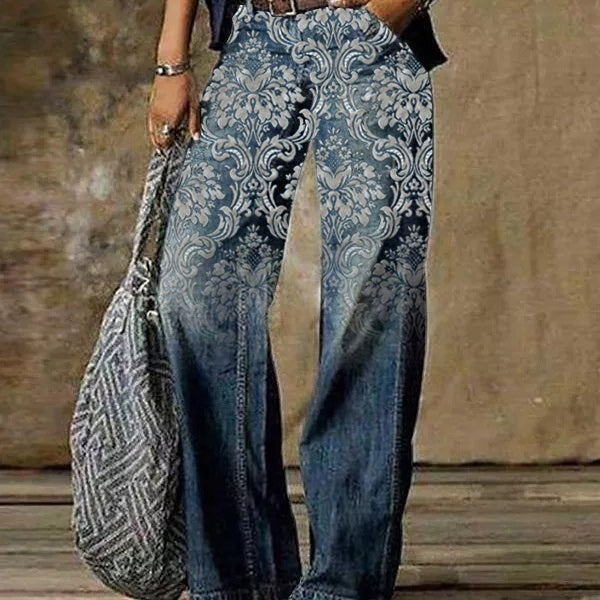 Diagonal Cloth  3D Pattern Casual Jeans - NawdeX