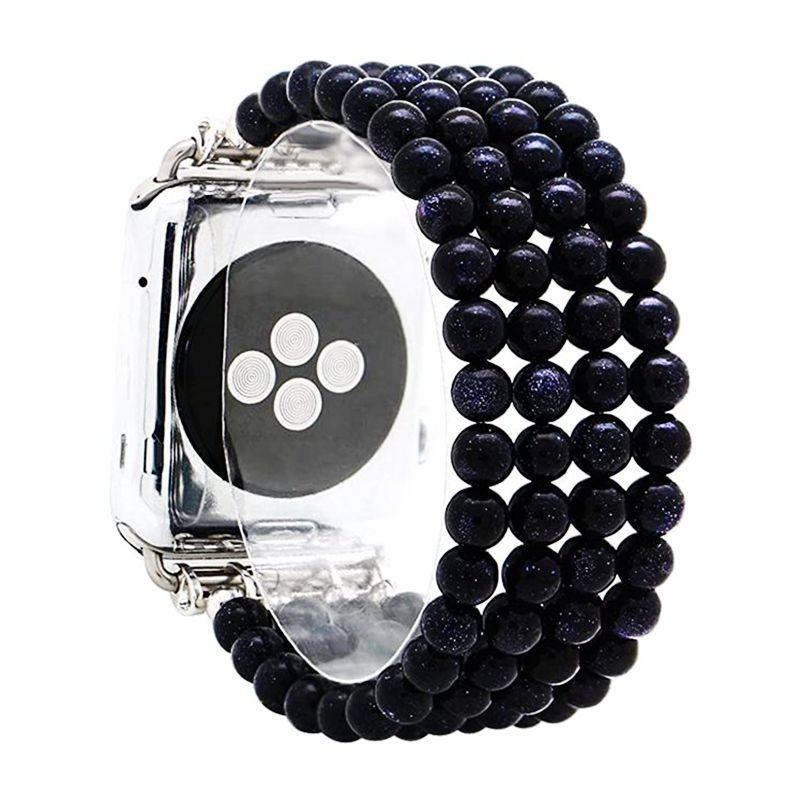 Beaded Jewelry Four Row Pearl Onyx Strap - NawdeX