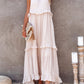 Ruffled Sleeveless Maxi Dress with Pockets - NawdeX