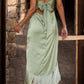 Fringe High-Low Square Neck Cami Dress - NawdeX