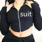 Women's Casual Tight Sportswear Multi-pocket Overalls With Coat And Cap Suit Pants - NawdeX