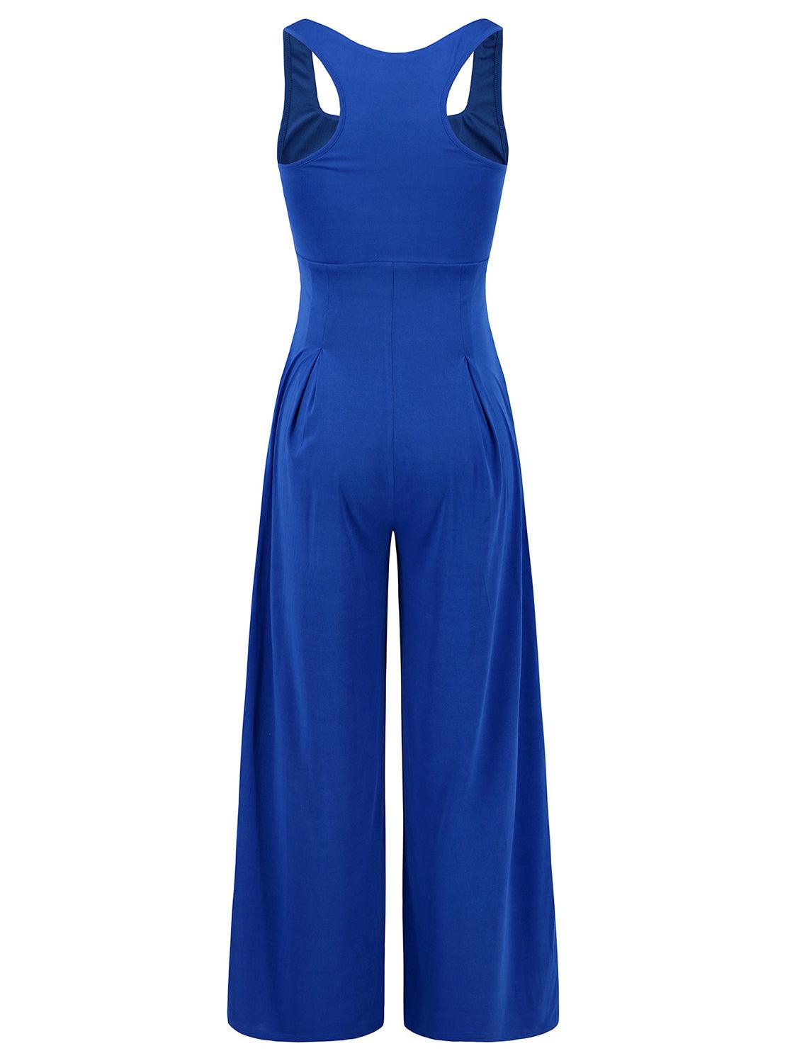 Square Neck Wide Strap Jumpsuit - NawdeX