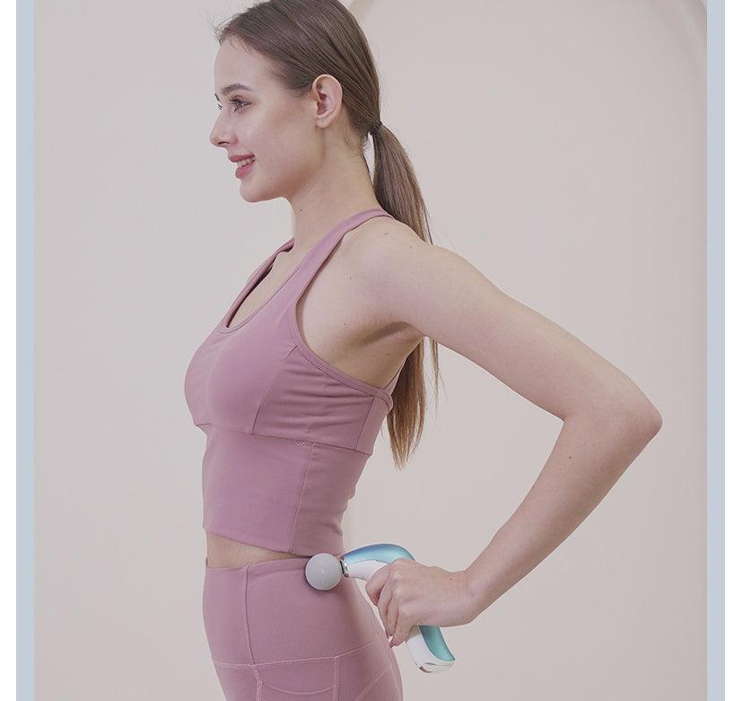 Electric Massage Gun Muscle Pistol Body Shoulder Neck Massager Mini Lcd Fascia Gun Deep Tissue Portable Face Fitness Gun Therapy - NawdeX