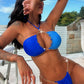 Bikini Solid Color Women's Split Swimsuit - NawdeX