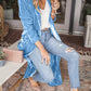 Open Front Long Sleeve Coat - NawdeX