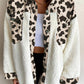Fuzzy Button Up Long Sleeve Jacket - NawdeX