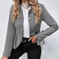 Ruffle Hem Collared Blazer - NawdeX