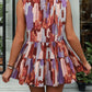Peplum Mock Neck Sleeveless Blouse - NawdeX