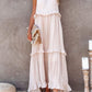 Ruffled Sleeveless Maxi Dress with Pockets - NawdeX