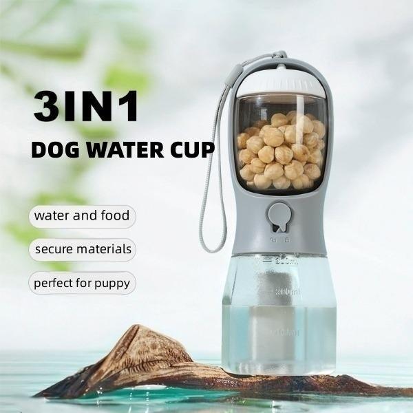 Dog Water Cup Drinking Food Garbage Bag Three-in-one Portable Small Multi-functional Pet Cups Pets Supplies - NawdeX