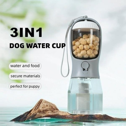 Dog Water Cup Drinking Food Garbage Bag Three-in-one Portable Small Multi-functional Pet Cups Pets Supplies - NawdeX