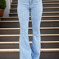 Raw Hem Bootcut Jeans - NawdeX