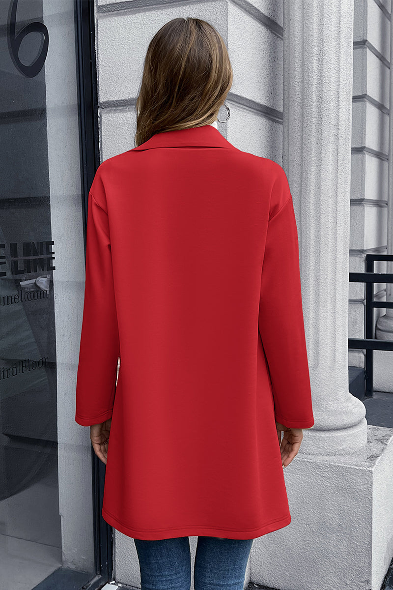 Ivy Lane Lapel Collar Long Sleeve Blazer - NawdeX
