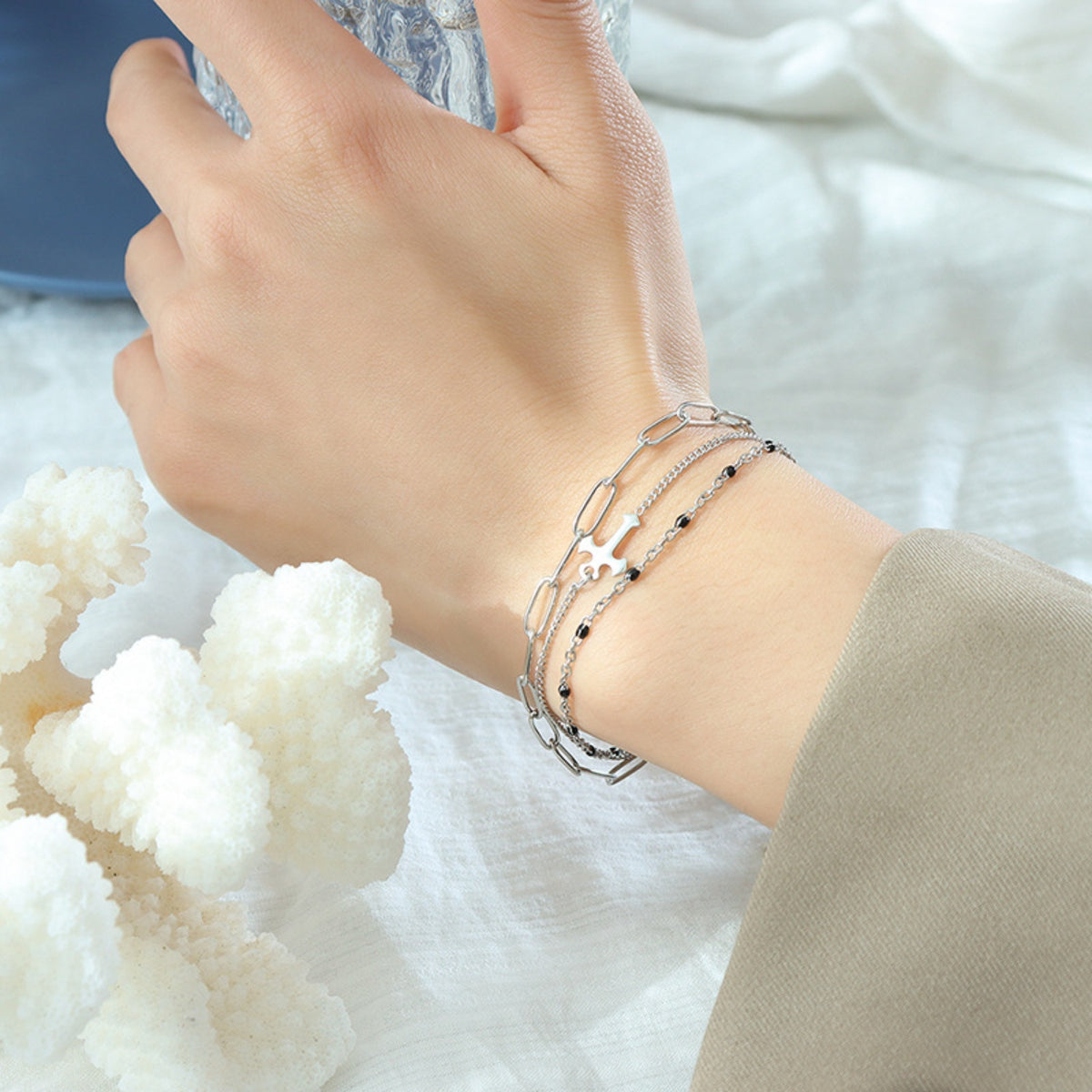 Titanium Steel Three-Layered Bracelet - NawdeX