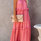 Ruffled Sleeveless Maxi Dress with Pockets - NawdeX