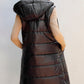 Longline Hooded Sleeveless Puffer Vest - NawdeX