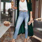 Open Front Long Sleeve Coat - NawdeX