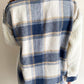 Fuzzy Button Up Long Sleeve Jacket - NawdeX