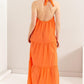 Halter Neck Cover Up Maxi Dress - NawdeX