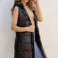 Longline Hooded Sleeveless Puffer Vest - NawdeX