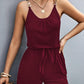 Scoop Neck Romper with Pockets - NawdeX