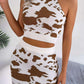Contrast Sleeveless Knit Top and Mini Skirt Set - NawdeX