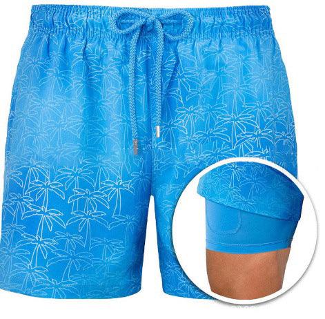 Mens Sports Double Layer Swim Shorts - NawdeX