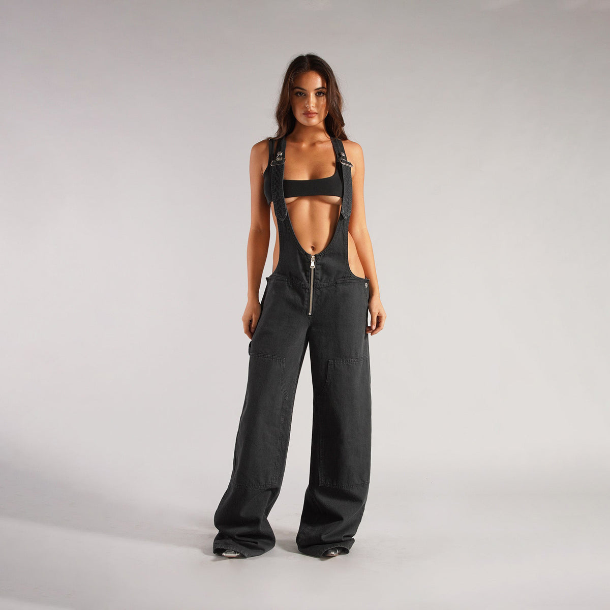 Loose Suspender Jean Jumpsuit - NawdeX
