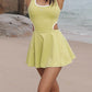 Wide Strap Active Dress with Unitard Liner - NawdeX