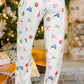 Printed Collared Neck Long Sleeve Top and Pants Lounge Set - NawdeX