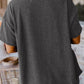 Textured Round Neck Top and Shorts Set - NawdeX