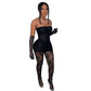 Women's Fashion Lace Tube Top High Waist Tight Body Stocking Long Pants Suit - NawdeX
