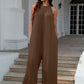 Double Take Full Size Tie Back Cutout Sleeveless Jumpsuit - NawdeX