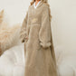 Pocketed Contrast Long Sleeve Hooded Lounge Dress - NawdeX