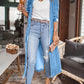 Open Front Long Sleeve Coat - NawdeX
