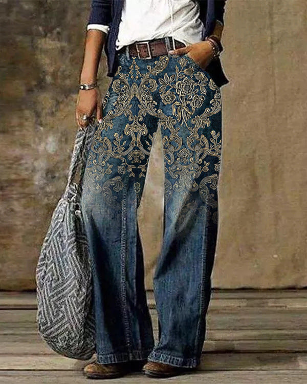 Diagonal Cloth  3D Pattern Casual Jeans - NawdeX
