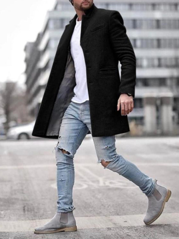 Woolen coat mid-length