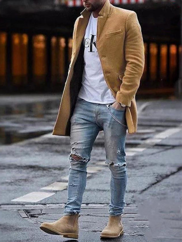 Woolen coat mid-length